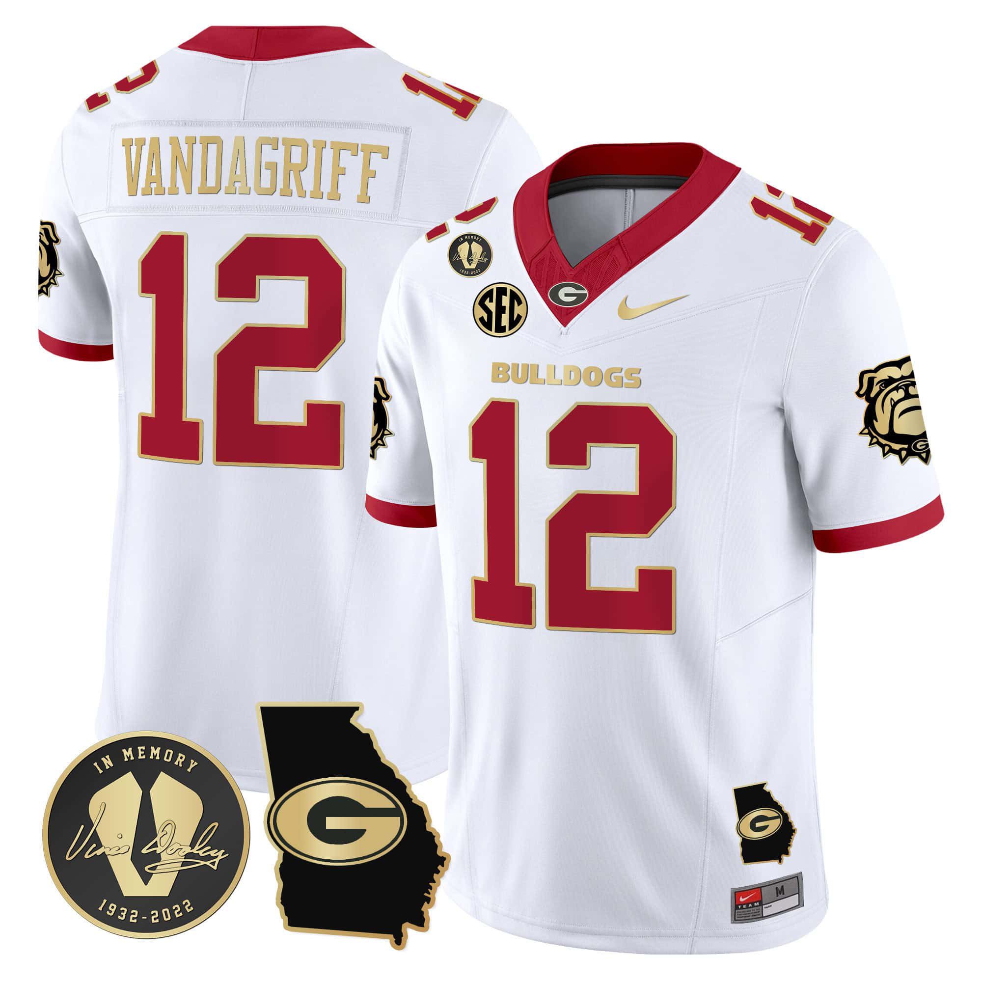 Men Georgia Bulldogs #12 Vandagriff White 2024 Nike Vapor NCAA Jersey->indianapolis colts->NFL Jersey